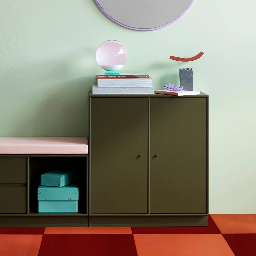 Cabinet 1118 - 2 Lacquered Doors, Plinth Base